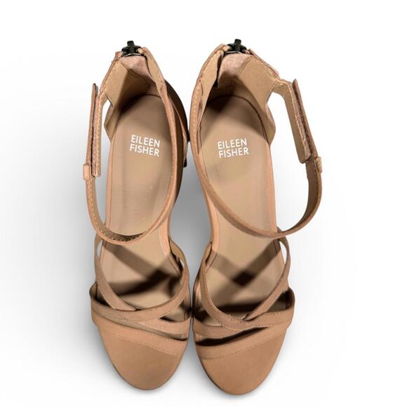 Eileen Fisher Noni Beige Sandals Size 8 - Picture 2 of 9